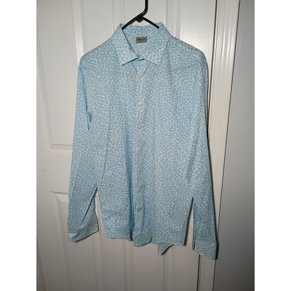 Kenneth Cole Reaction Men 15.5  SlimFit  Flex Performance Stretch Dress Shirt